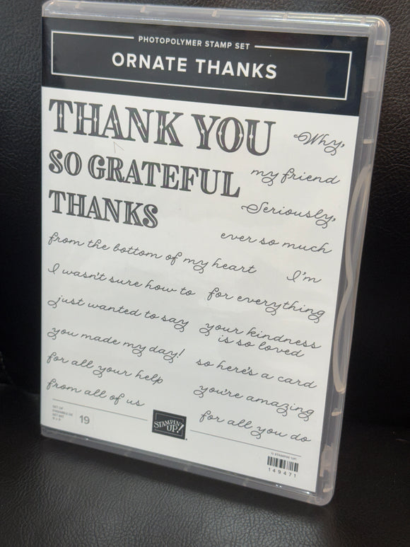 Ornate Thanks Stamp Set