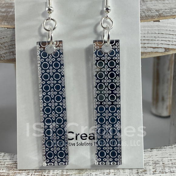 Acrylic dangle earrings