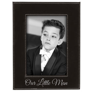 4x6 Laser Engraved Leatherette Photo Frame