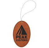 Laser Engraved Leatherette Oval Ornament