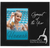 5x7 Offset Laser Engraved Leatherette Photo Frame