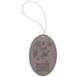 Laser Engraved Leatherette Oval Ornament