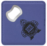 4” x 4” Square Laser Engraved Leatherette Bottle Opener Coaster