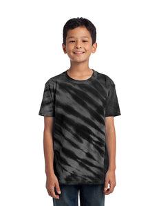 Youth tiger stripe tie dye tshirt