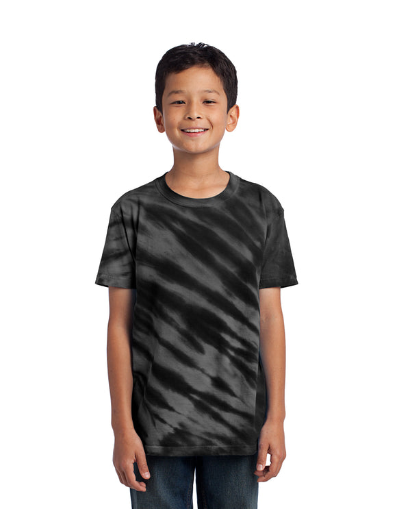 Youth tiger stripe tie dye tshirt