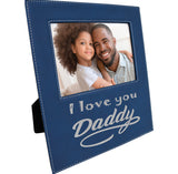 5x7 Offset Laser Engraved Leatherette Photo Frame