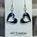 Acrylic heart dangle earrings