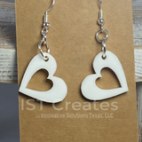 Acrylic heart dangle earrings