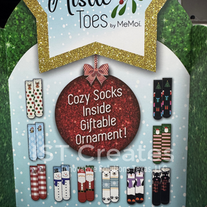 Mistle Toes Cozy Christmas Ornament Socks