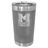 Laser Engraved 16 oz Stainless Steel Double Wall Pint Glass