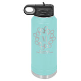 Laser Engraved 32 oz Stainless Steel Double Wall Water Bottle