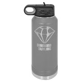 Laser Engraved 32 oz Stainless Steel Double Wall Water Bottle