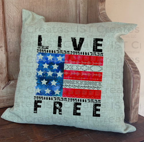 Live Free Flag Sublimated 18