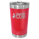 Laser Engraved 16 oz Stainless Steel Double Wall Pint Glass