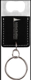 Laser Engraved Leatherette Rectangle Bottle Opener Keychain