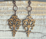 Laser cut wood earrings