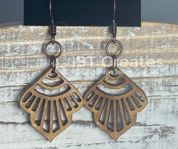 Laser cut wood earrings 2