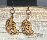 Laser cut wood earrings 2