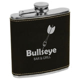 Laser Engraved Leatherette 6 oz Flask