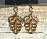 Laser cut wood earrings