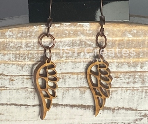 Laser cut wood earrings