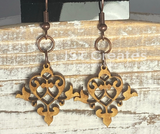 Laser cut wood earrings 2