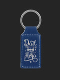 Laser Engraved Leatherette Rectangle Keychain