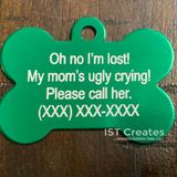 Laser Engraved Bone Pet Tag