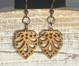 Laser cut wood earrings 2