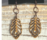 Laser cut wood earrings