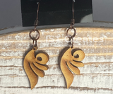 Laser cut wood earrings 2