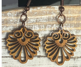 Laser cut wood earrings