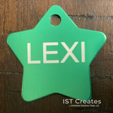 Laser Engraved Star Shaped Pet Tag