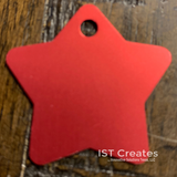 Laser Engraved Star Shaped Pet Tag