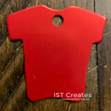 Laser Engraved T-Shirt Shaped Pet Tag