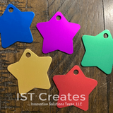 Laser Engraved Star Shaped Pet Tag