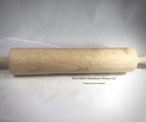 Large laser engraved wooden rolling pin